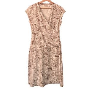 Athleta Ruched Faux Wrap Floral Dress